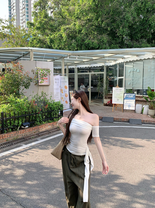 Ribbon Off-Shoulder Tube Top