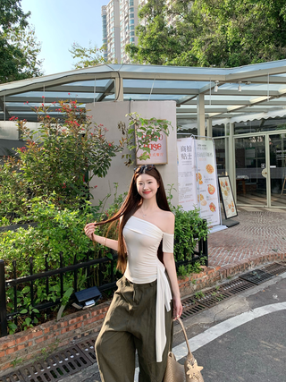 Ribbon Off-Shoulder Tube Top