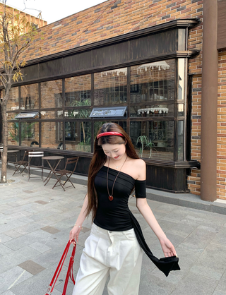 Ribbon Off-Shoulder Tube Top