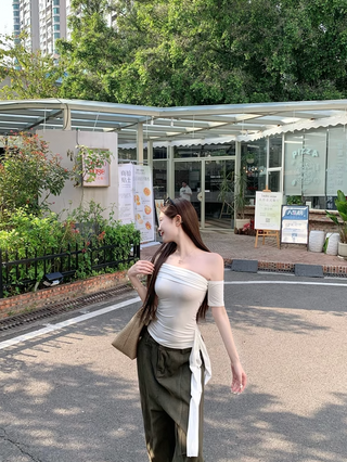 Ribbon Off-Shoulder Tube Top