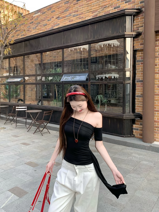 Ribbon Off-Shoulder Tube Top