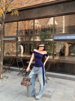 Ribbon Off-Shoulder Tube Top