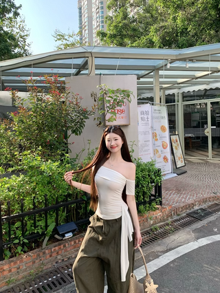 Ribbon Off-Shoulder Tube Top