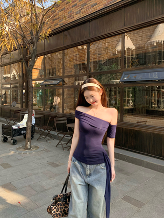 Ribbon Off-Shoulder Tube Top