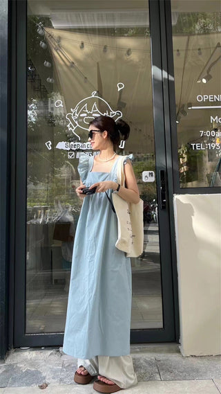 Sleeve Square Collar Dress