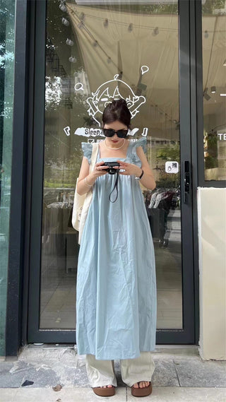 Sleeve Square Collar Dress