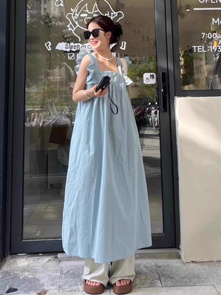 Sleeve Square Collar Dress