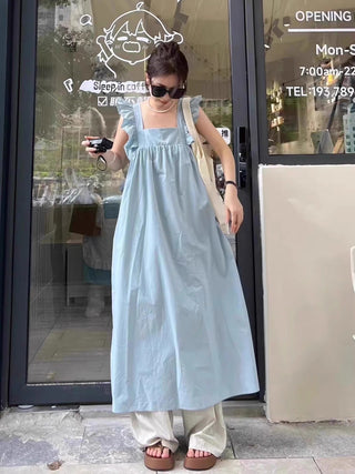 Sleeve Square Collar Dress