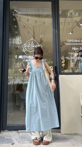 Sleeve Square Collar Dress