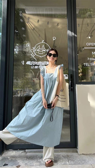 Sleeve Square Collar Dress