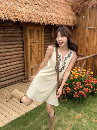 Machine Embroidery Dress