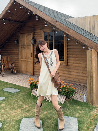 Machine Embroidery Dress