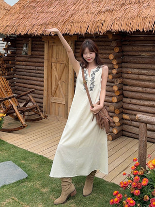 Machine Embroidery Dress