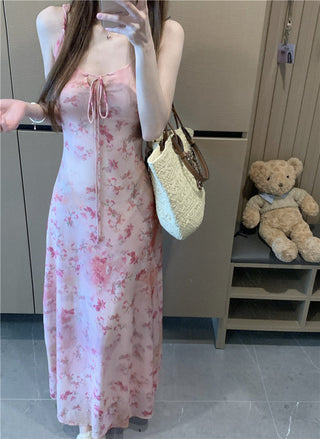 Blooming Pink Sling Dress