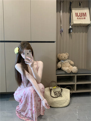 Blooming Pink Sling Dress