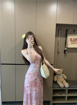 Blooming Pink Sling Dress