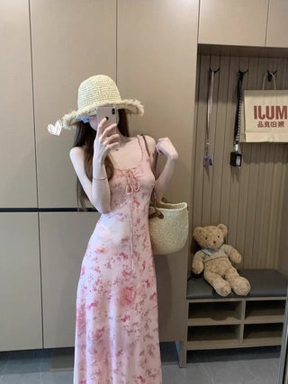 Blooming Pink Sling Dress