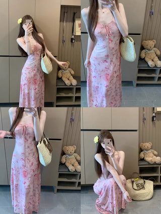Blooming Pink Sling Dress