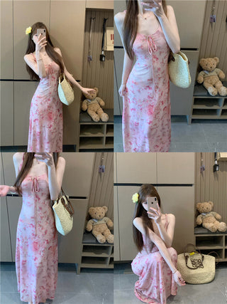 Blooming Pink Sling Dress