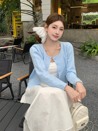 Cardigan Coat with Sling Dress