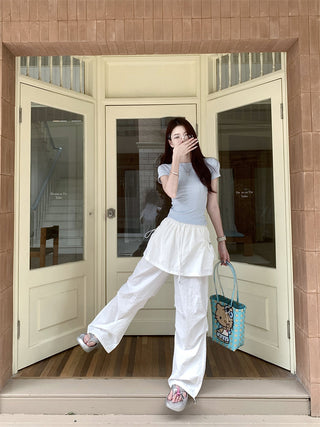 Fake Two-Piece Overalls