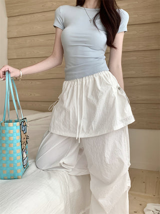Fake Two-Piece Overalls