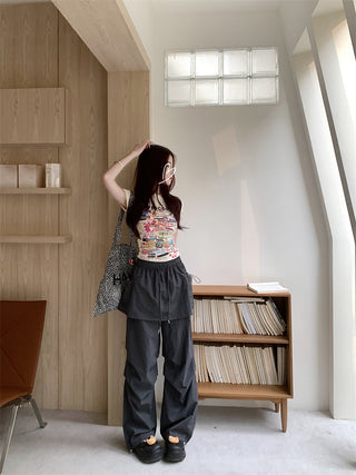 Fake Two-Piece Overalls