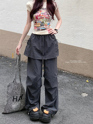 Fake Two-Piece Overalls