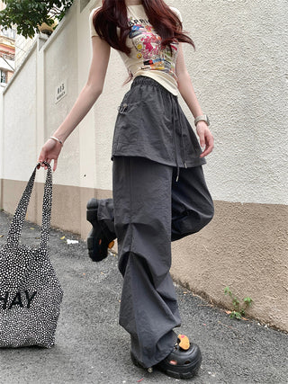 Fake Two-Piece Overalls