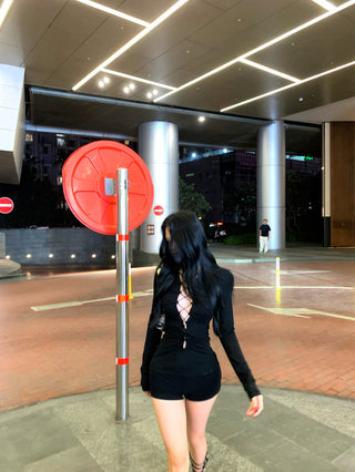 Black Cut-Out Strap Top