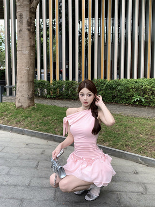 Bowknot Off-Shoulder Dress