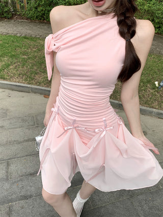 Bowknot Off-Shoulder Dress