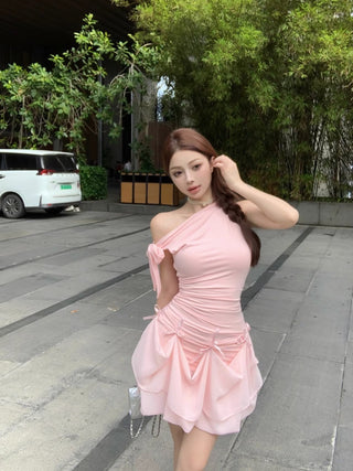 Bowknot Off-Shoulder Dress