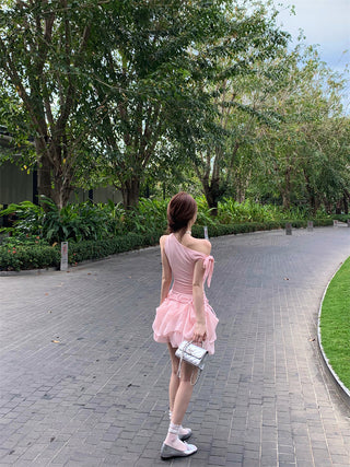 Bowknot Off-Shoulder Dress