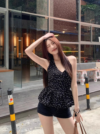 Halter Polka Dot Vest