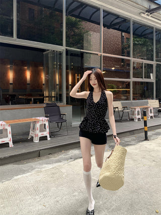 Halter Polka Dot Vest