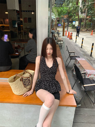 Halter Polka Dot Vest