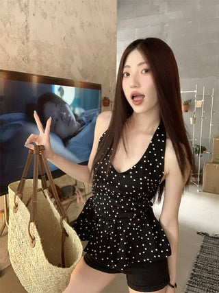 Halter Polka Dot Vest