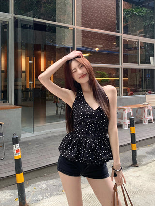Halter Polka Dot Vest