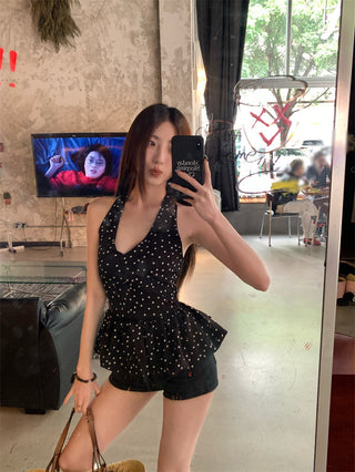 Halter Polka Dot Vest