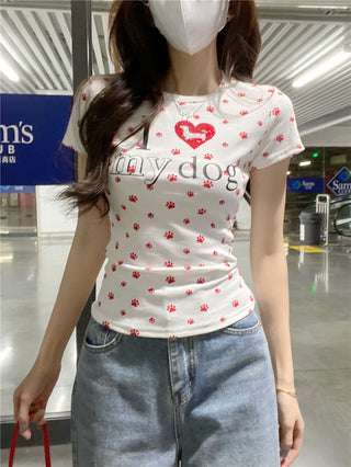 Rhinestone Short Sleeve Top