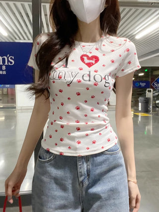 Rhinestone Short Sleeve Top