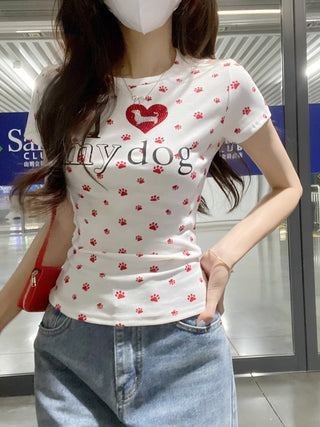 Rhinestone Short Sleeve Top