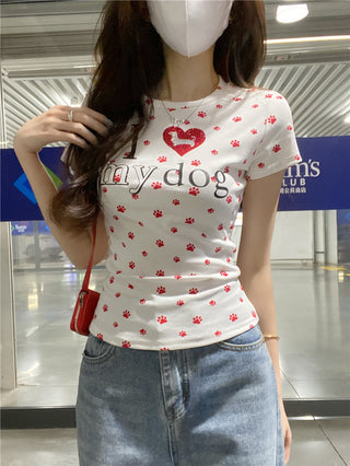 Rhinestone Short Sleeve Top