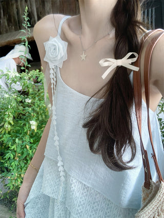 Three-Dimensional Flower Sling Dress