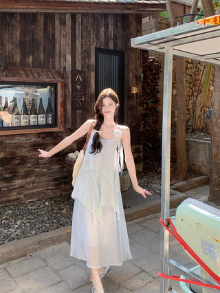 Three-Dimensional Flower Sling Dress