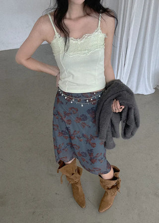 (4 colors) Lace Slim Fit Camisole