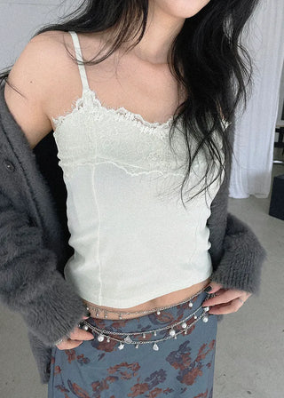 (4 colors) Lace Slim Fit Camisole