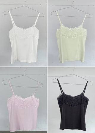 (4 colors) Lace Slim Fit Camisole