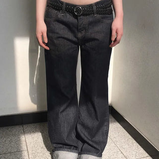 Muse Non-Fade Raw Straight Roll-Up Denim Jeans